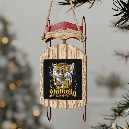 Valhalla awaits - Viking Sled Ornaments