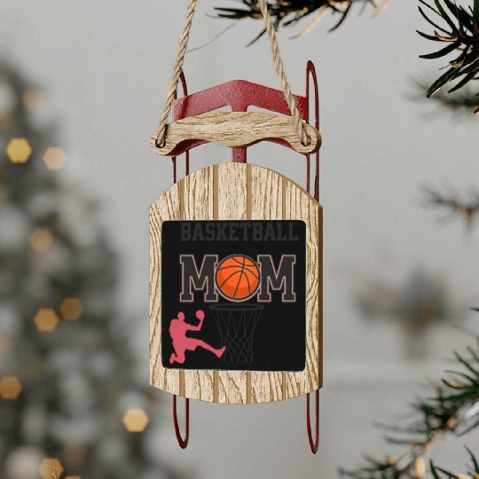 Basketball Mom Sled Ornaments