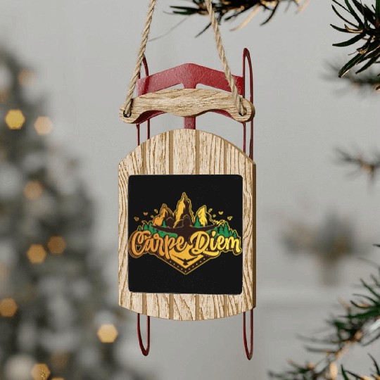 Carpe Diem Sled Ornaments