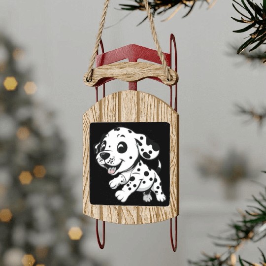Dalmatian Sled Ornaments