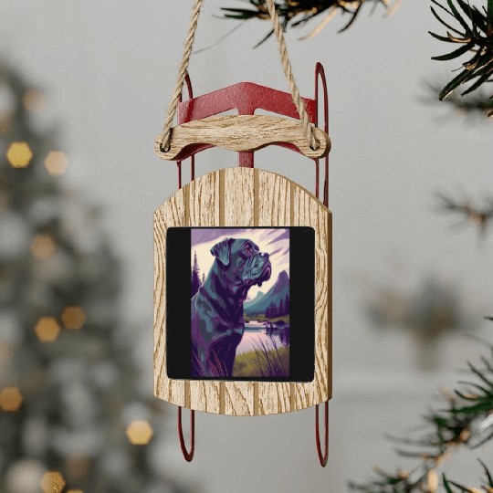 Cane Corso Nature Sled Ornaments