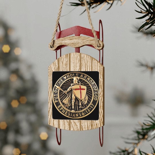 Armor Of God Christian Knight Sled Ornaments