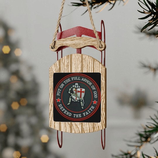 Armor Of God Defender Of Faith Sled Ornaments