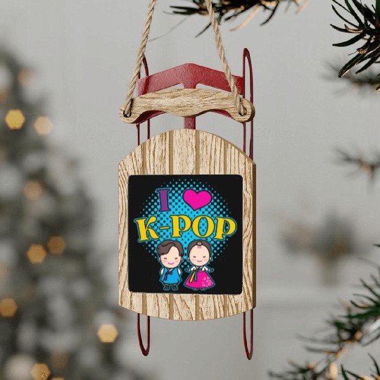 K-Pop K-drama Korean Music KPop Kdrama Gift Sled Ornaments