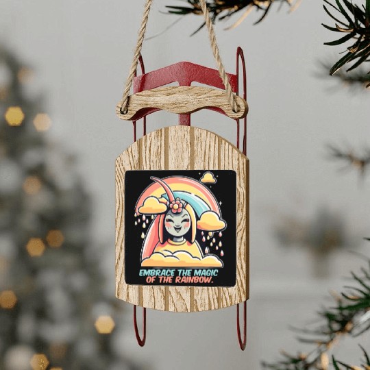 Embrace The Magic Off The Rainbow Witch Sled Ornaments