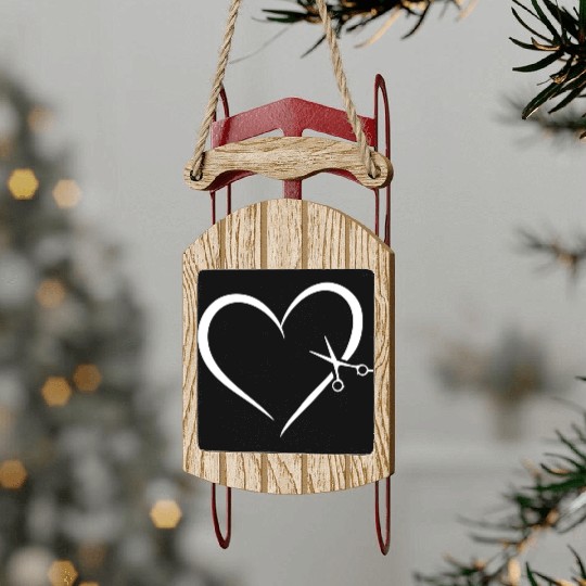 Hairstylist Love Sled Ornaments