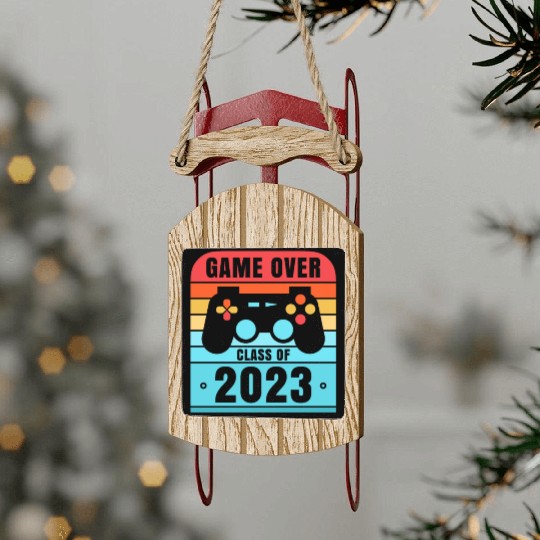 Game Over Class of 2023 Grad 2023 Graduation Sled Ornaments
