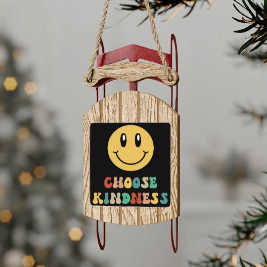 Choose Kindness Teacher Kindergarten Gift Preschoo Sled Ornaments
