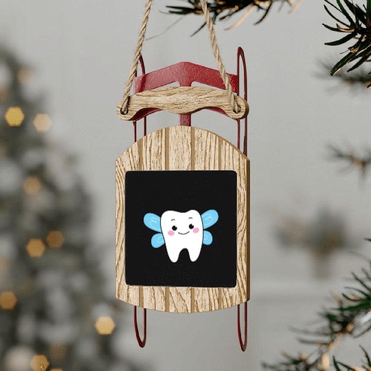 I m Friends With The Tooth Fairy Sled Ornaments