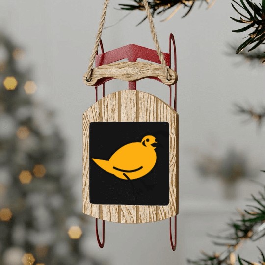 a quail bird Sled Ornaments