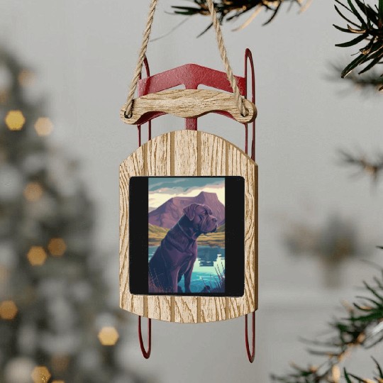 Cane Corso Nature Sled Ornaments