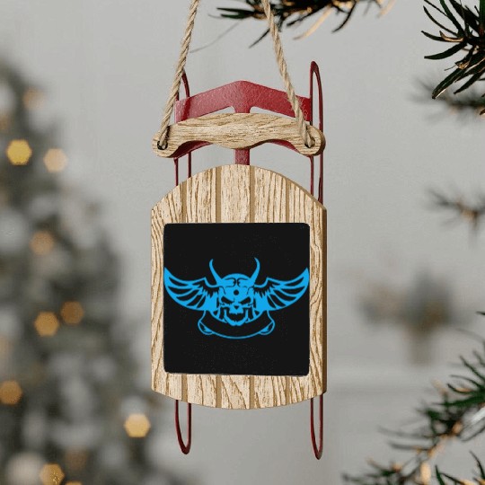 angry bird skull Sled Ornaments
