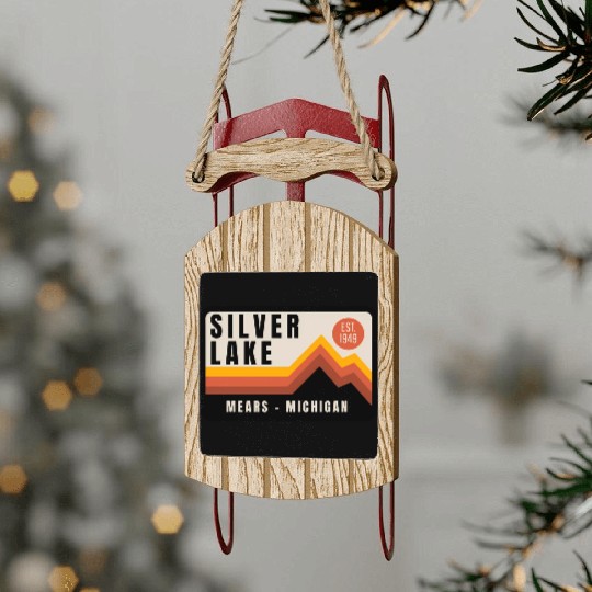 Silver Lake Sand Dunes Sled Ornaments