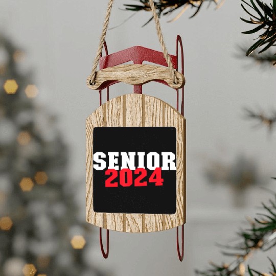 Senior 2024 Graduation School Back To School Sled Ornaments