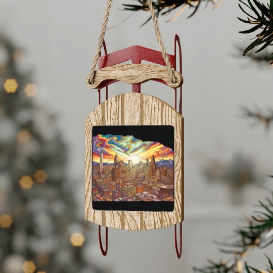 "Phoenix 3D Radiance A Limited Edition Cityscape Sled Ornaments