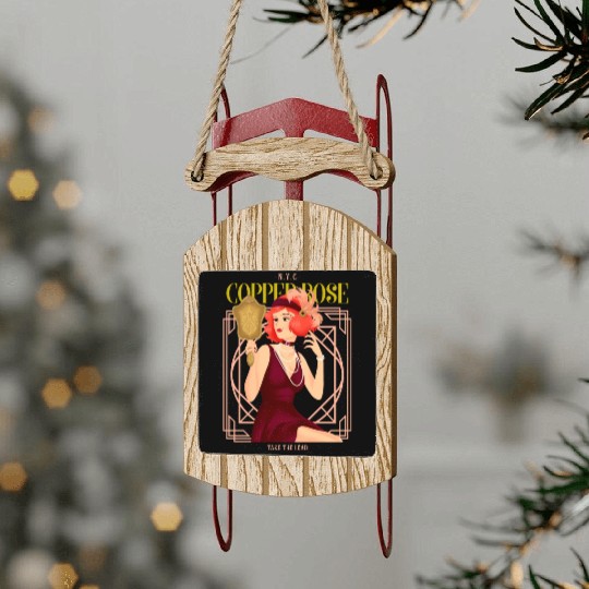 Nyc Copper Rose The Great Gatsby Sled Ornaments