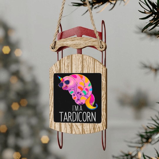 Water Bear Unicorn Tardigrade Science Microbiology Sled Ornaments