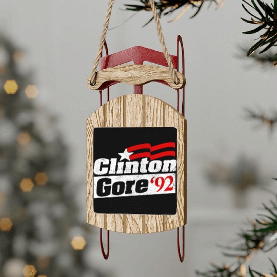 Clinton Gore Bill Clinton 92 Elect Sled Ornaments