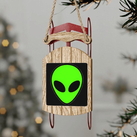 Alien Head Pocket Patch Area 51 Sled Ornaments
