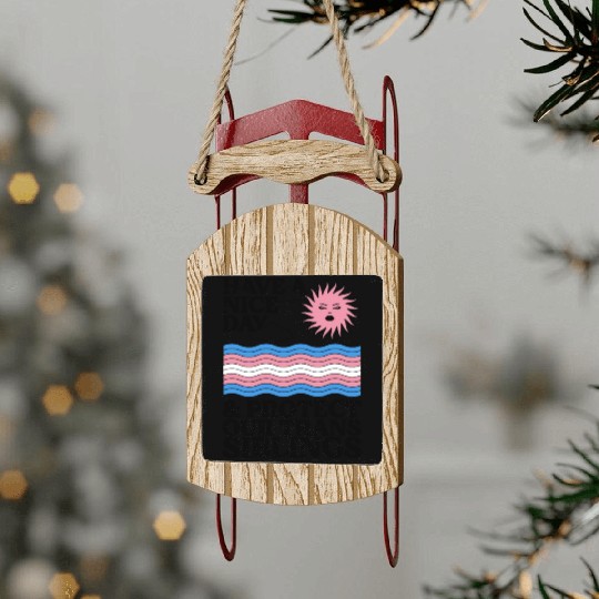 Have A Nice Day And Protect Our Trans Siblings Sled Ornaments