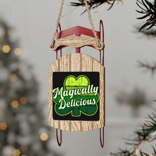 St Patric Day 2021 Magically Delicious Luck Sled Ornaments