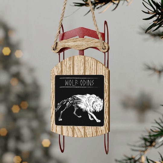 Freki Geri Wolf Odin Wotan Nordic God Valhalla Sled Ornaments