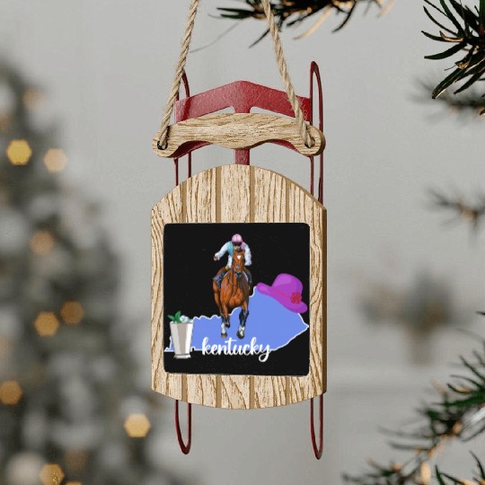 Kentucky Horse Racing Derby Py Sled Ornaments