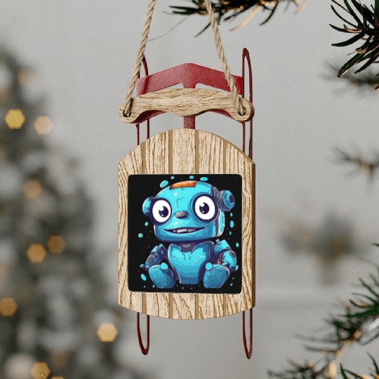 Rescue robot Sled Ornaments