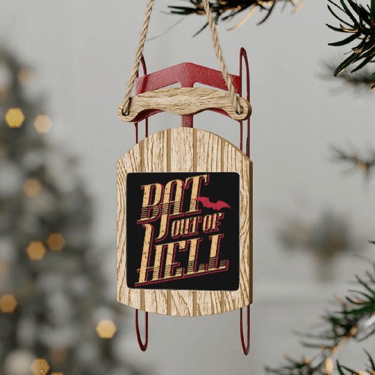 Meat Loaf Bat Out Of Hell Lyric Sled Ornaments