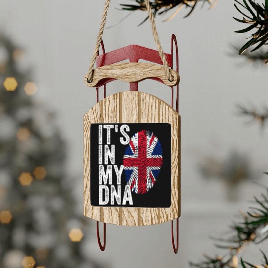 It'S In My Dna Uk Union Jack England Flag Eu Sled Ornaments