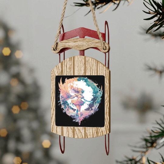 Watercolor Fairy Fairycore Grunge Pastel Goth Aest Sled Ornaments