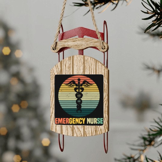 Emergency Room Nurse Er Nursing Sled Ornaments