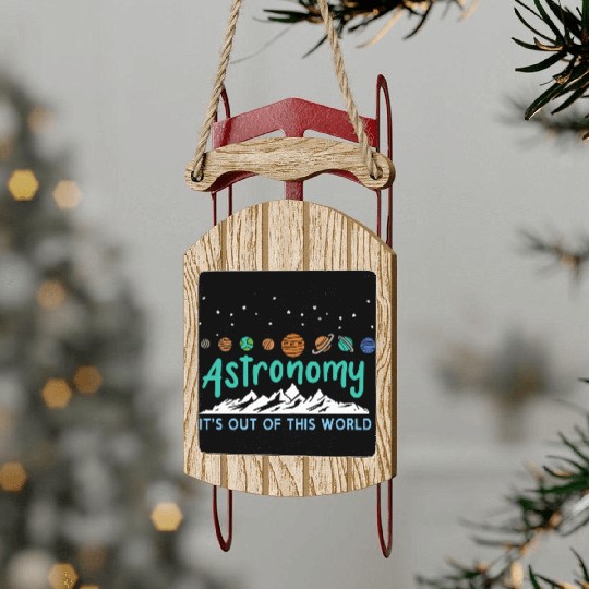 Astronomy It s Out Of This World Sled Ornaments
