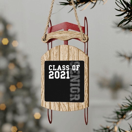 Senior Class Of 2021 Graduation 2021 Sled Ornaments