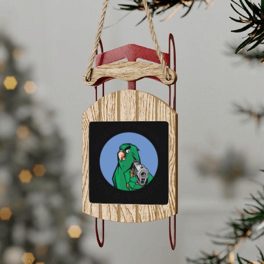 Bird Cartoon Birdwatching Bird Owner Sled Ornaments