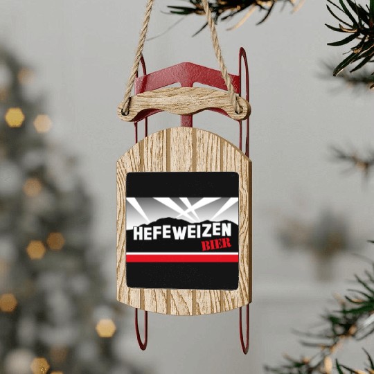 Beer T ShirtHefeweizen Hollywood Video Sled Ornaments