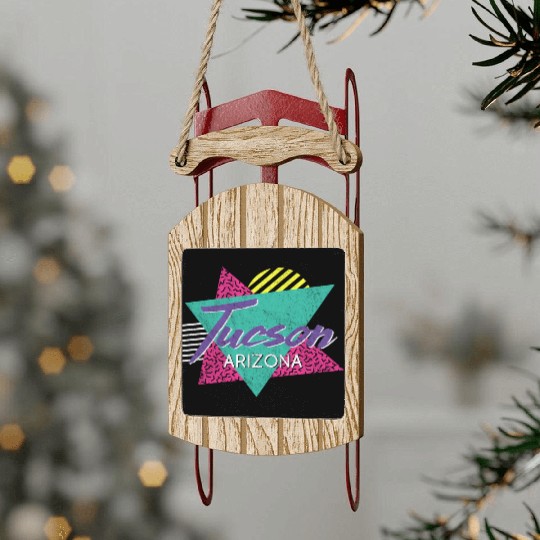 Tucson Arizonna 80S Or 90S Sled Ornaments