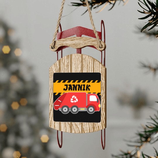 Jannik Trash Truck For Collector Ecologist Sled Ornaments