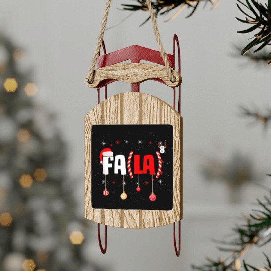 Math Teacher Fa La8 Equations Fa La La La Sled Ornaments
