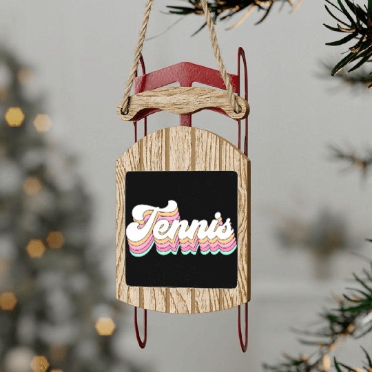 Tennis Pastel Aesthetic Forn Sled Ornaments