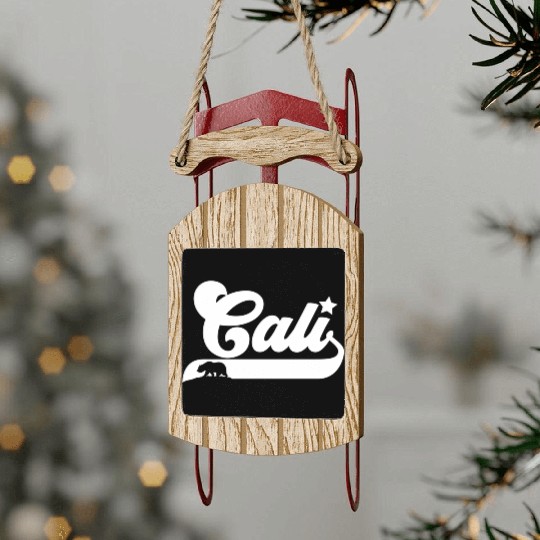 Cali California Bear Usa State Beauty Sled Ornaments