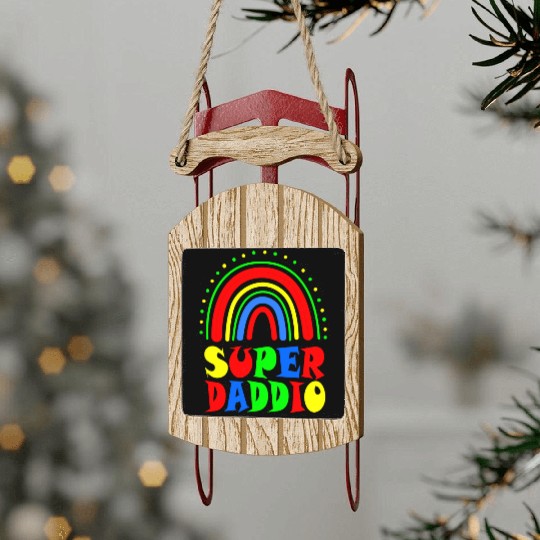 Super Daddio Sled Ornaments