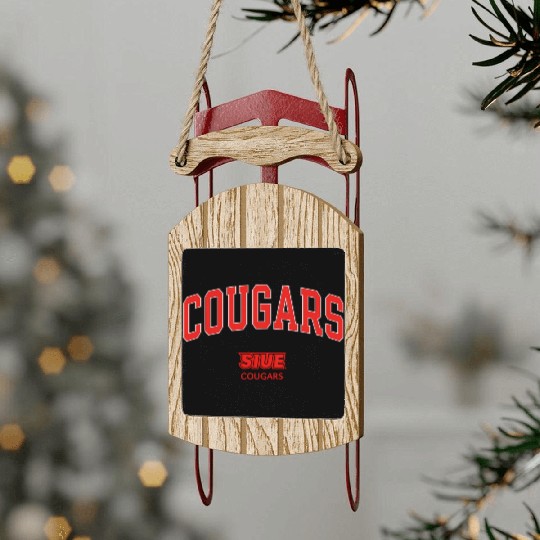 Southern Illinois Edwardsville Cougars Arch Sled Ornaments