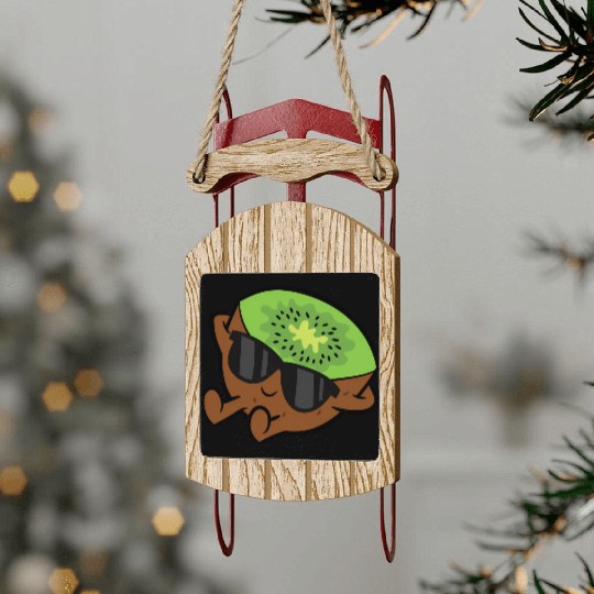 Kiwi Fruit Relang Lazy Kiwi Sled Ornaments