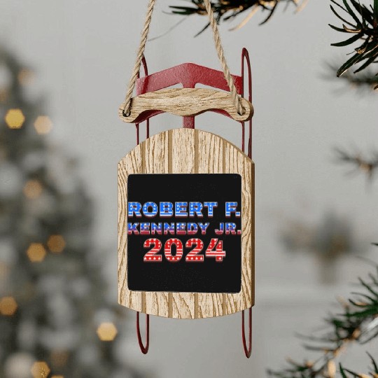 Robert F Kennedy Jr 2024 Stars And Stripes Red Sled Ornaments