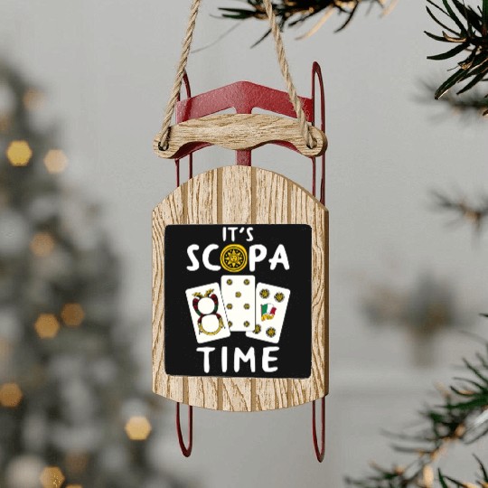 Scopa Italian Card Game Scopa Player Sled Ornaments
