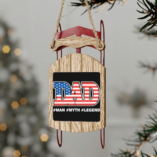 American Dad Unisex Sled Ornaments Father Day