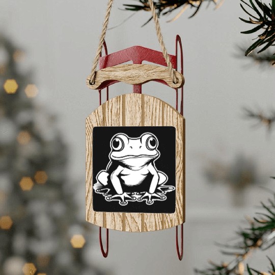 Frog Amphibian Toad Sled Ornaments