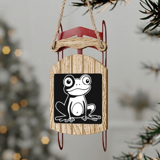 Frog Amphibian Toad Sled Ornaments