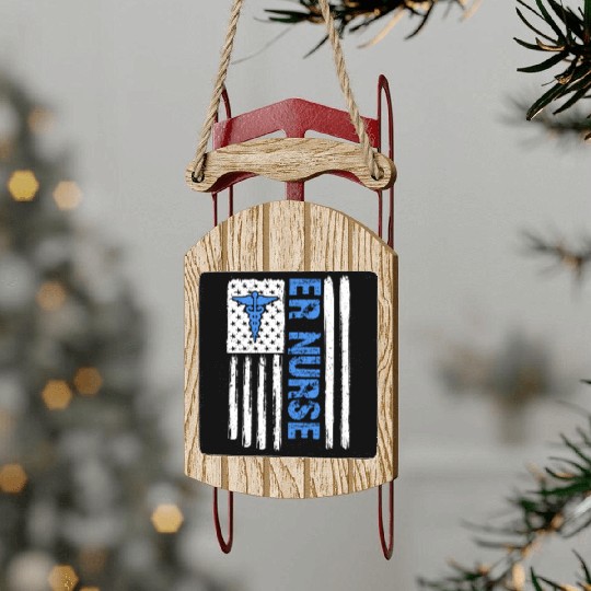 Er Nurse Emergency Room Nurse Sled Ornaments
